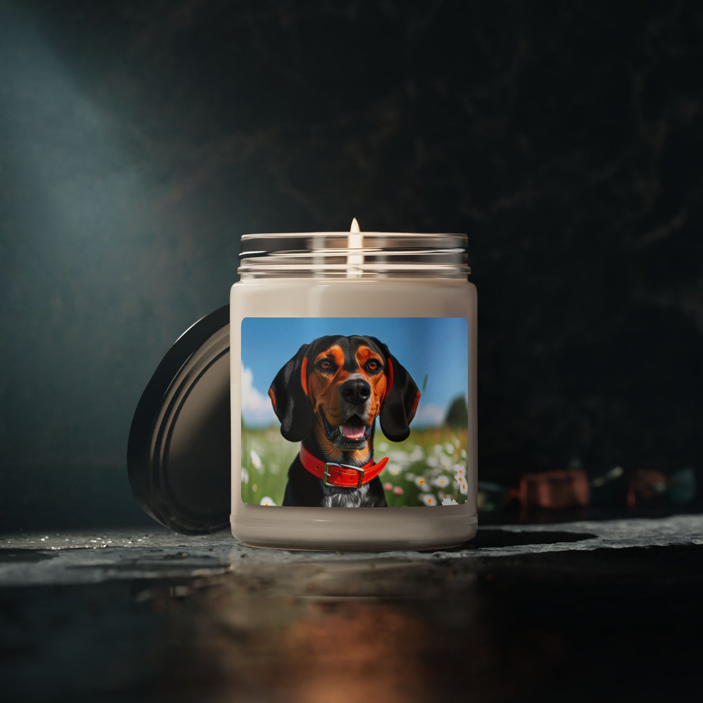 Black and Tan Coonhound- Scented Soy Candle, 9oz