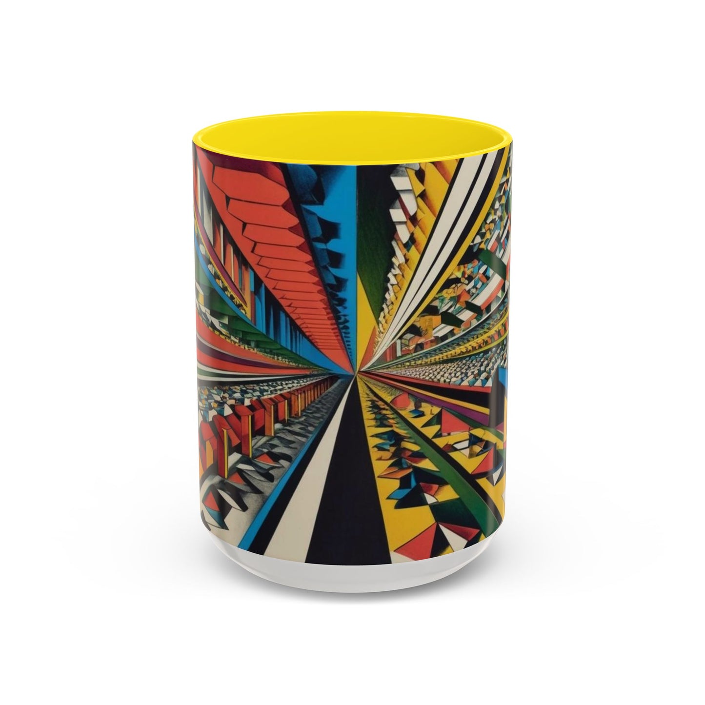 Optical Illusion Accent Mug – Ceramic Coffee Cup