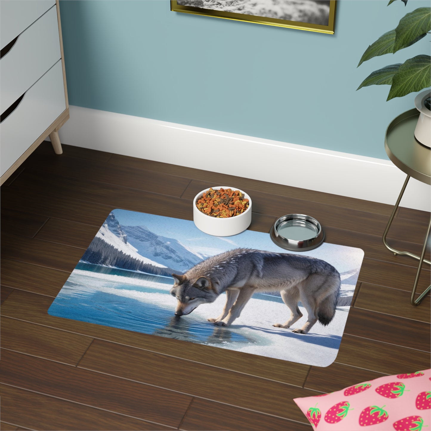 Pet Food Mat (12x18) - Wolf