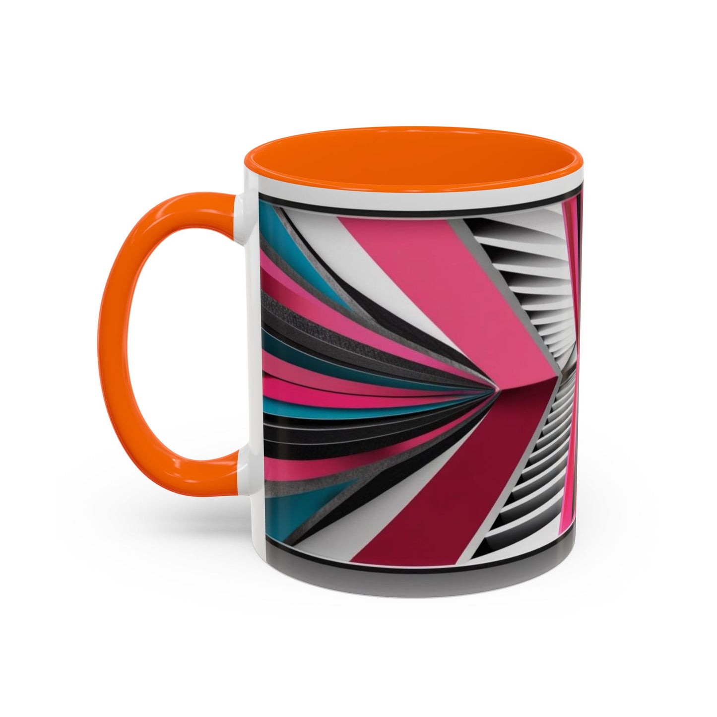 Optical Illusion Accent Mug – Ceramic Coffee Cup