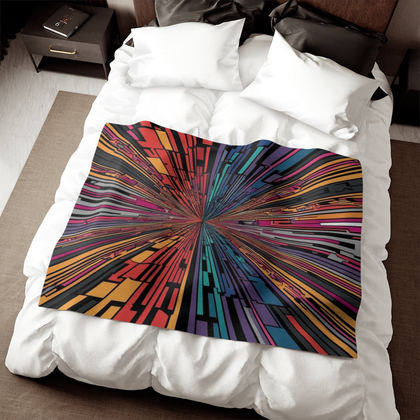 Sweat-shirt/couverture à illusion d'optique