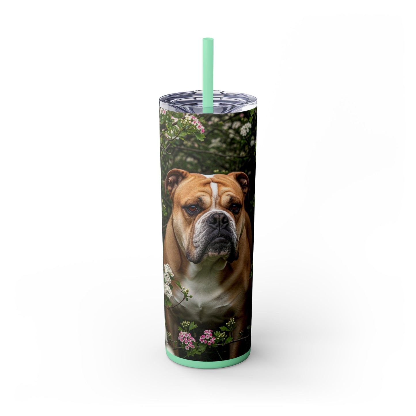 Olde English Bulldogge Tumbler with Straw, 20oz