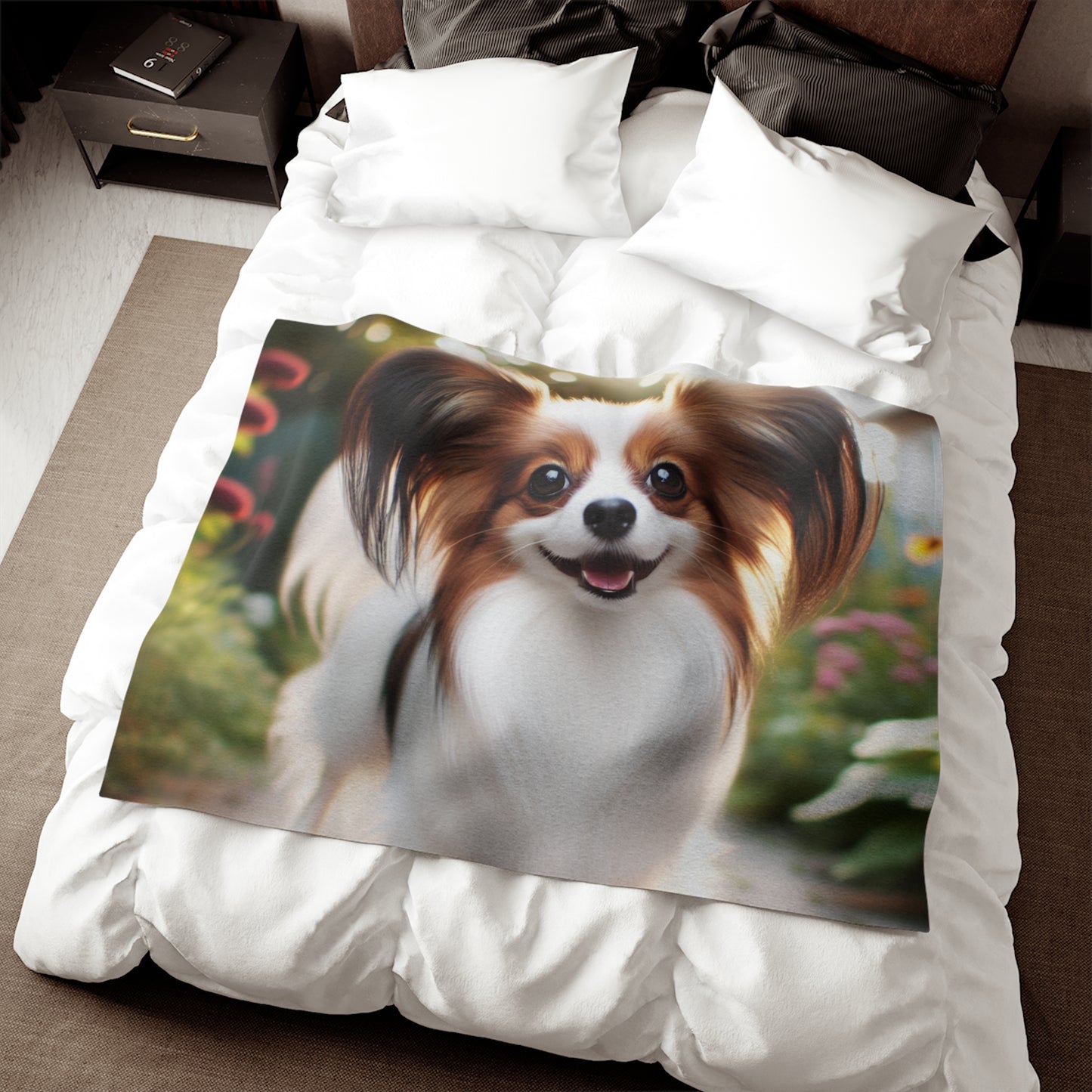 Papillon Sweatshirt Blanket