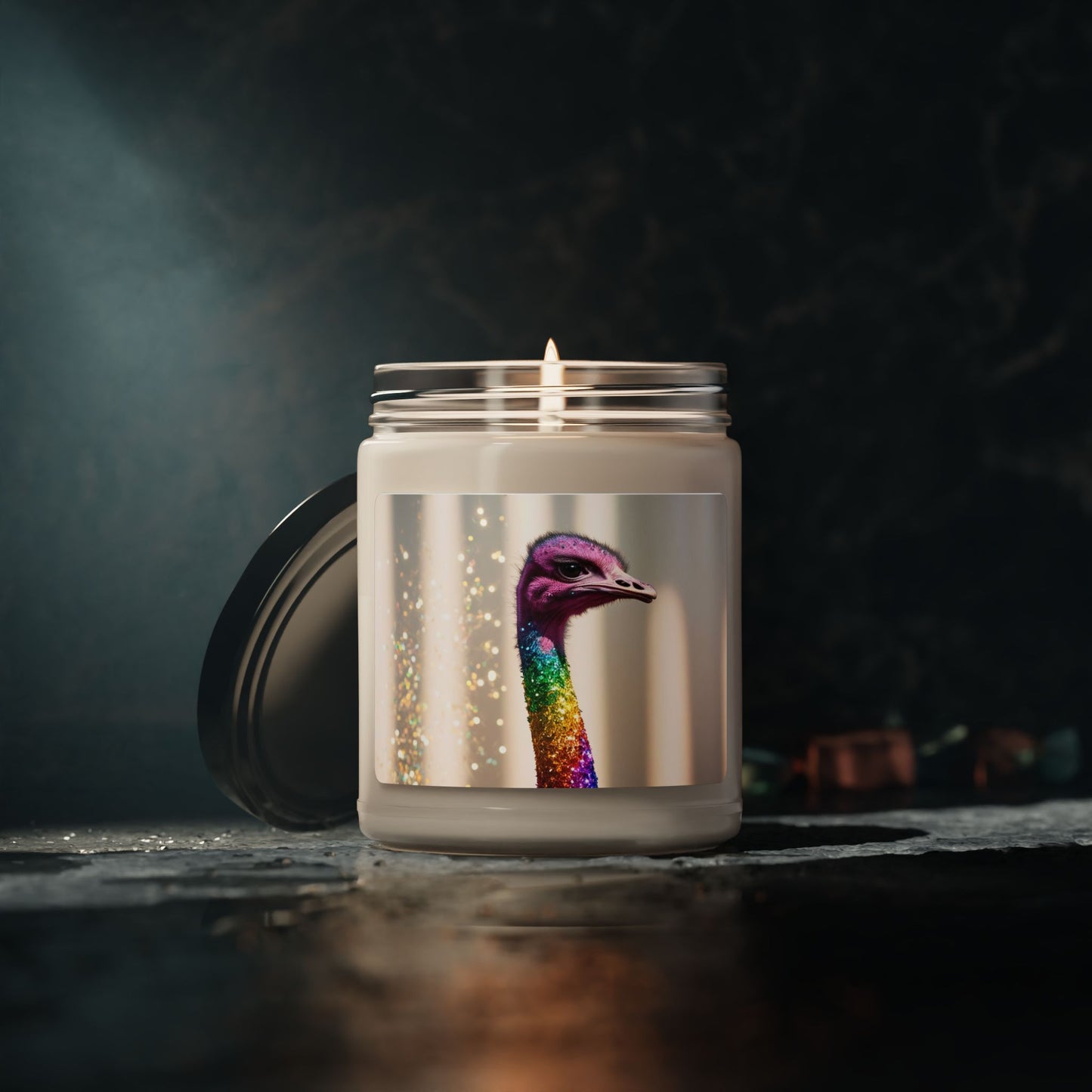 Rainbow Ostrich- Scented Soy Candle, 9oz