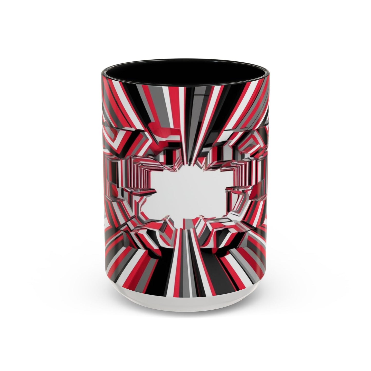 Optical Illusion Accent Mug – Ceramic Coffee Cup
