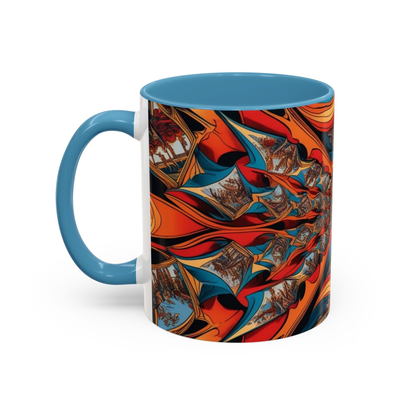 Optical Illusion Accent Mug – Ceramic Coffee Cup