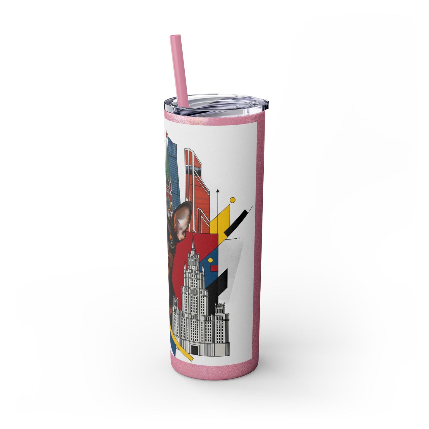 Russian Toy Skinny Tumbler with Straw, 20oz