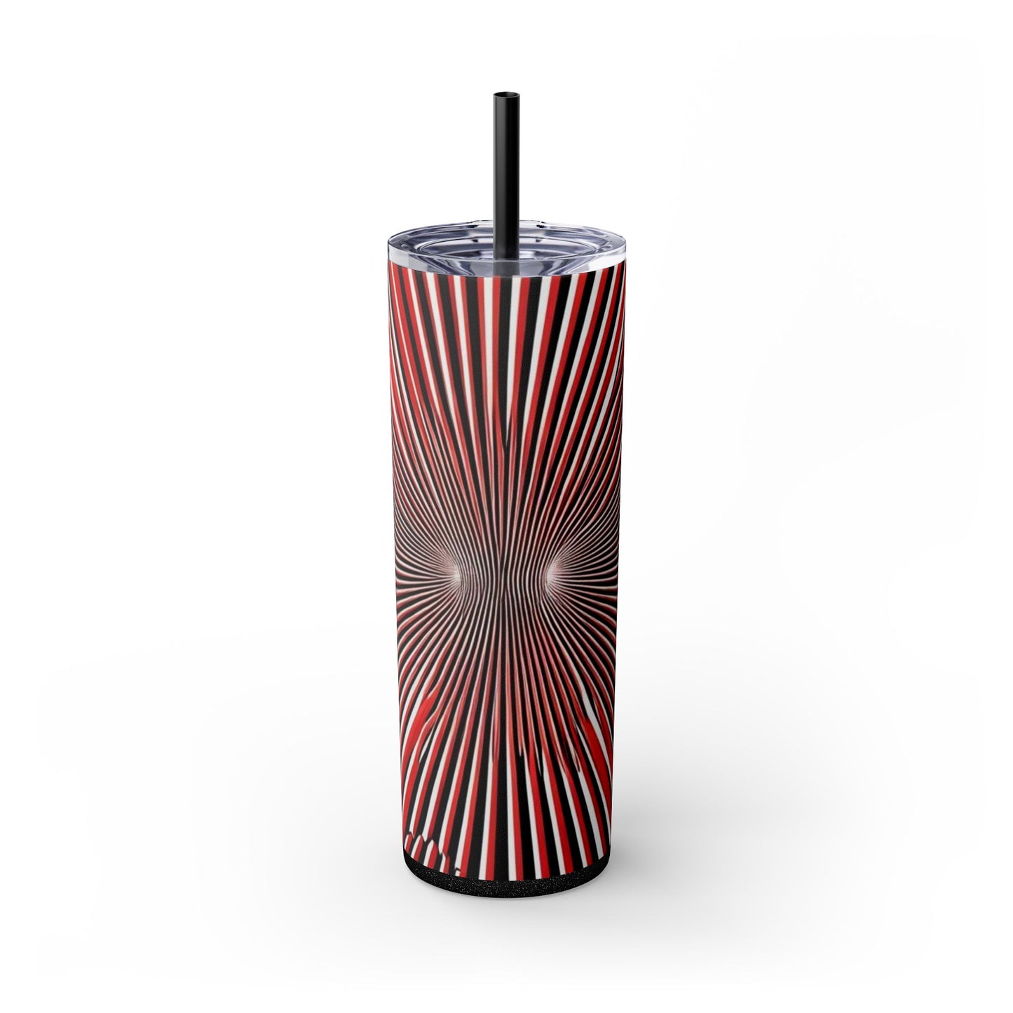Optical Illusion Skinny Tumbler with Straw, 20oz