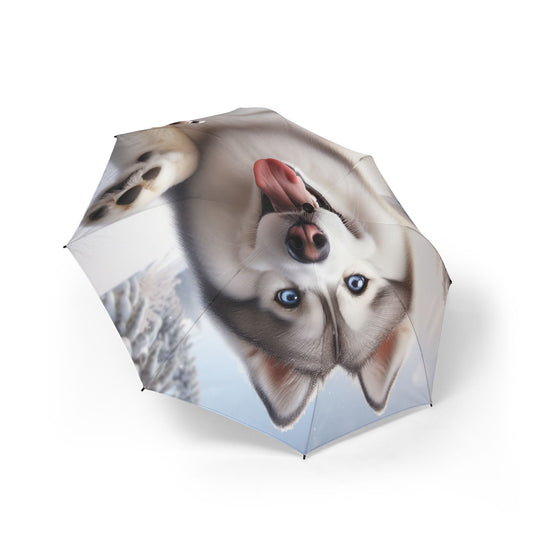 Siberian Husky Semi-Automatic Foldable Umbrella