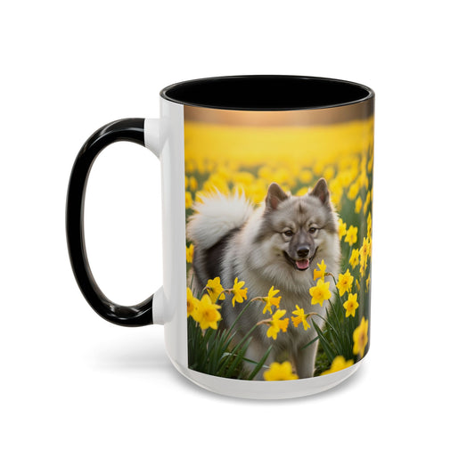 Keeshond Accent Coffee Mug - Perfect Gift for Dog Lovers
