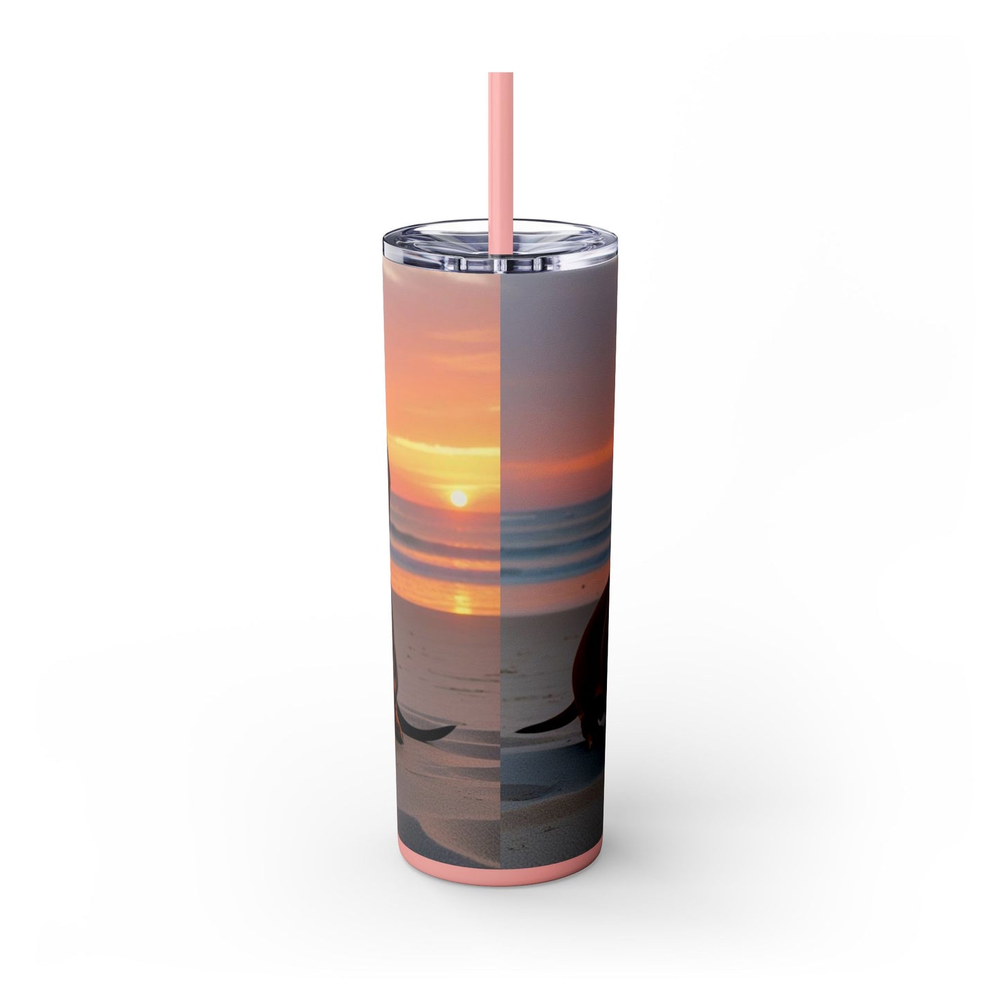 Vaso delgado con pajita Dachshund Love, 20 oz