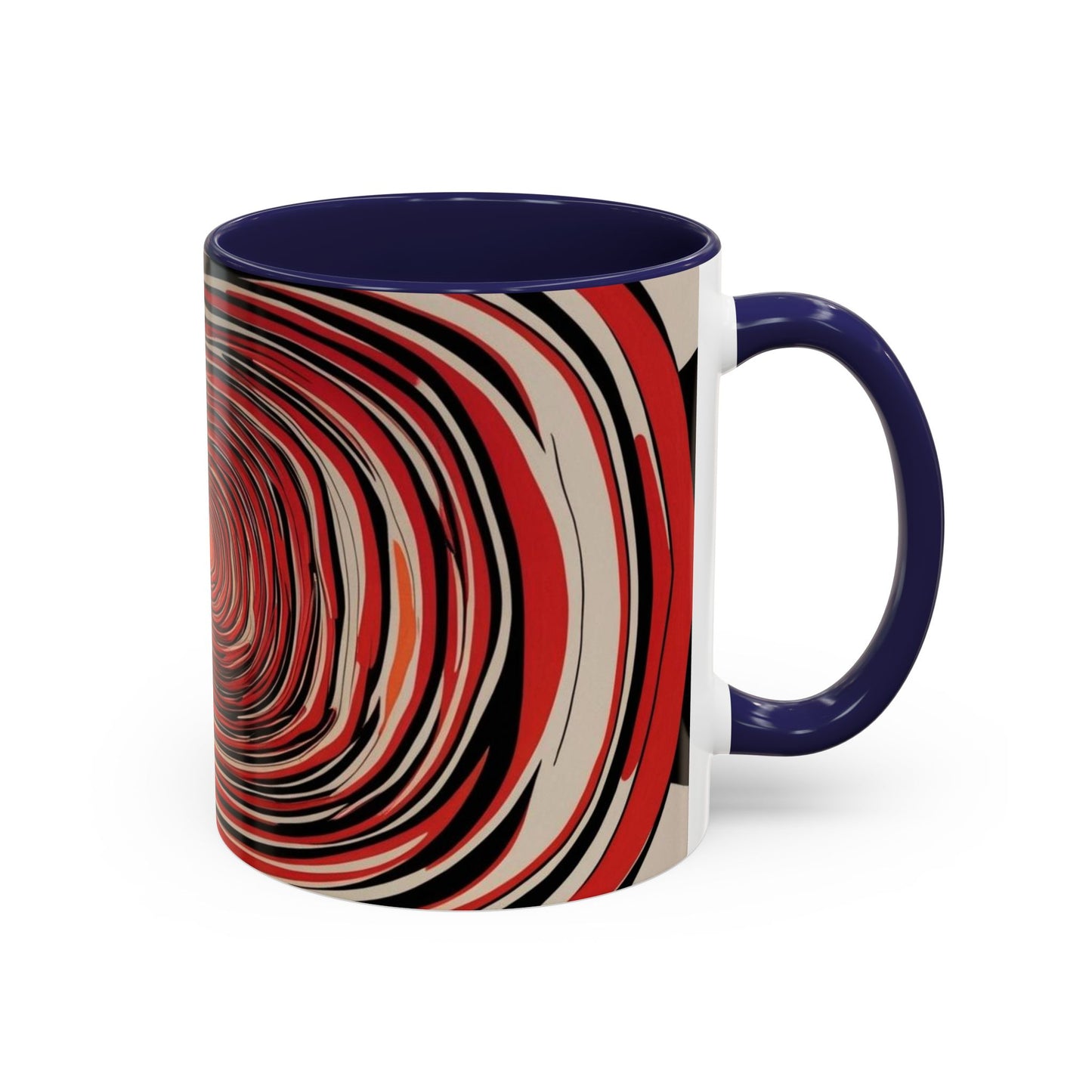 Optical Illusion Accent Mug – Ceramic Coffee Cup