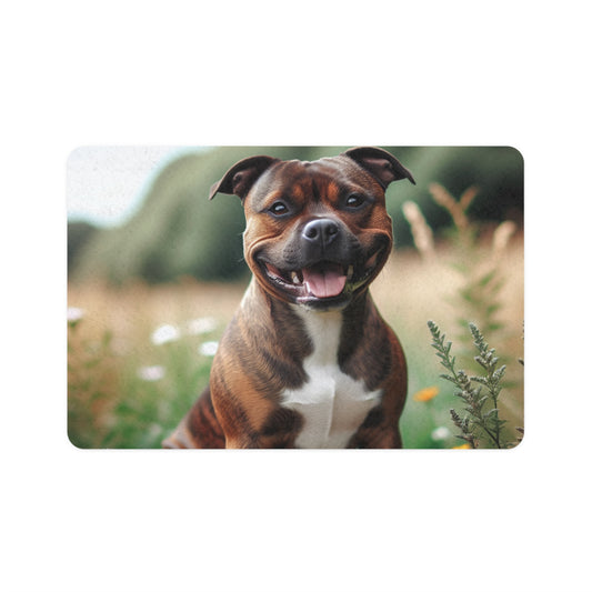 Pet Food Mat (12x18) - Staffordshire Bull Terrier