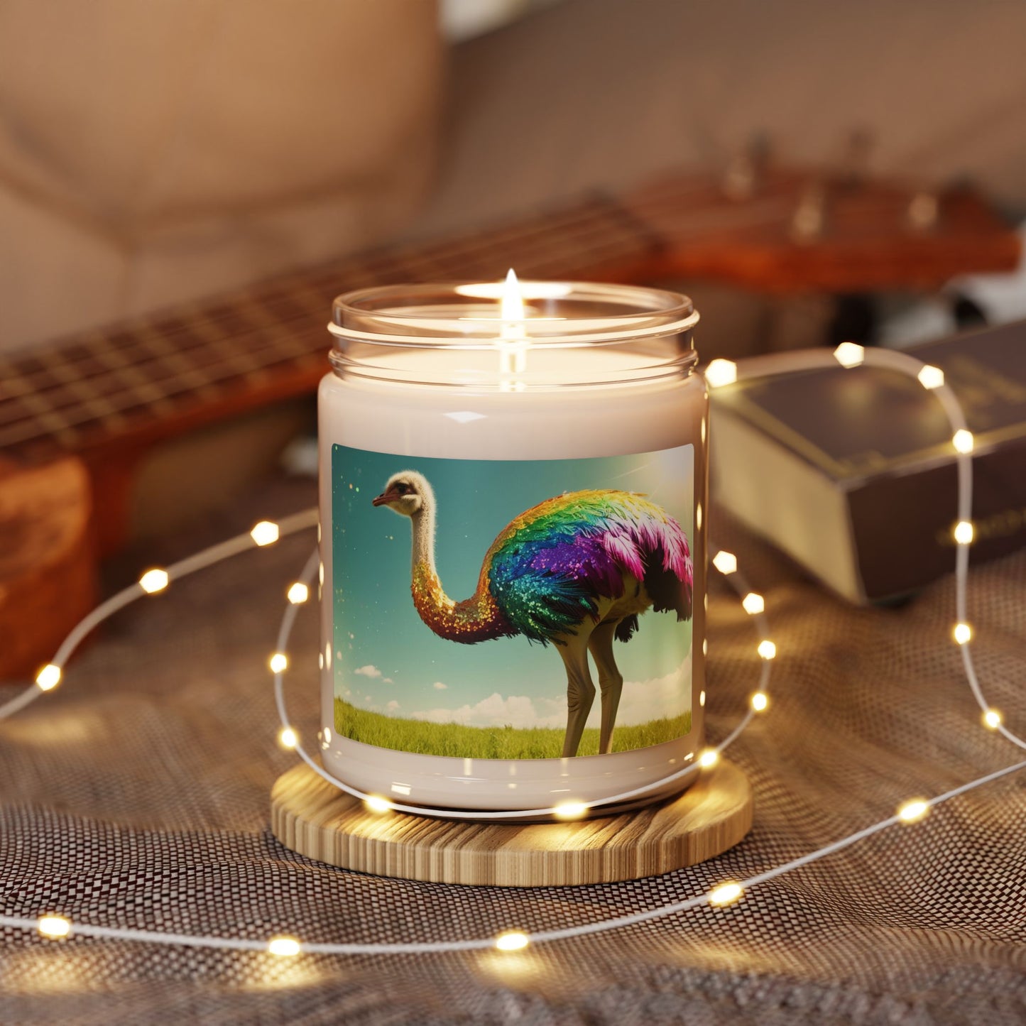 Rainbow Ostrich- Scented Soy Candle, 9oz