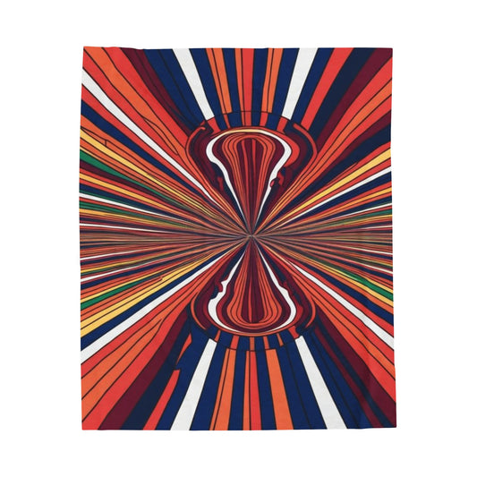 Velveteen Plush Blanket- Optical Illusion