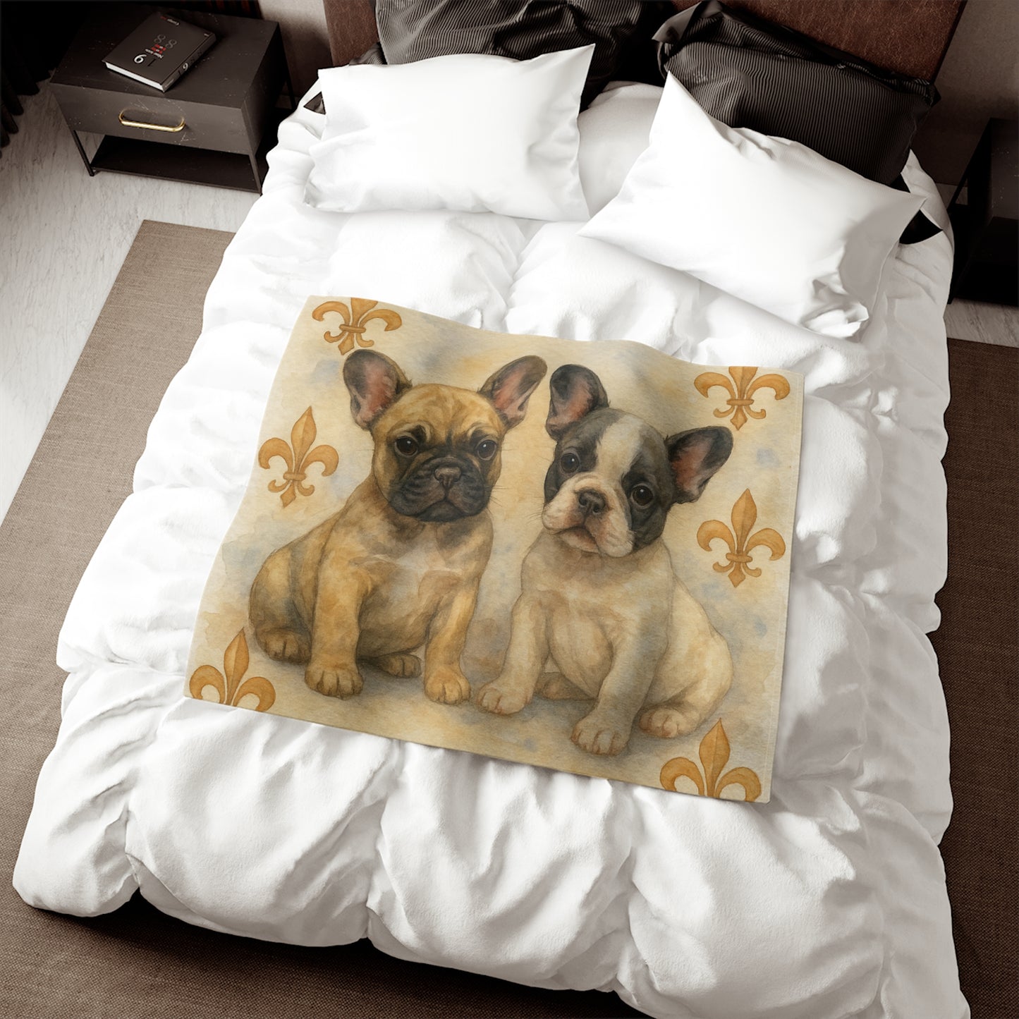 French Bulldog puppies Sweatshirt Blanket