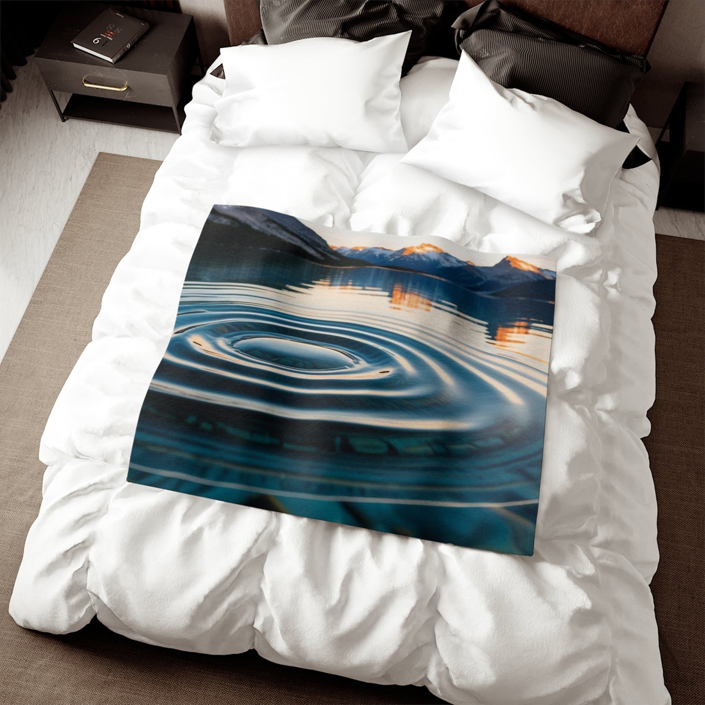 Ripple in a Mountain Lake Sweatshirt Blanket