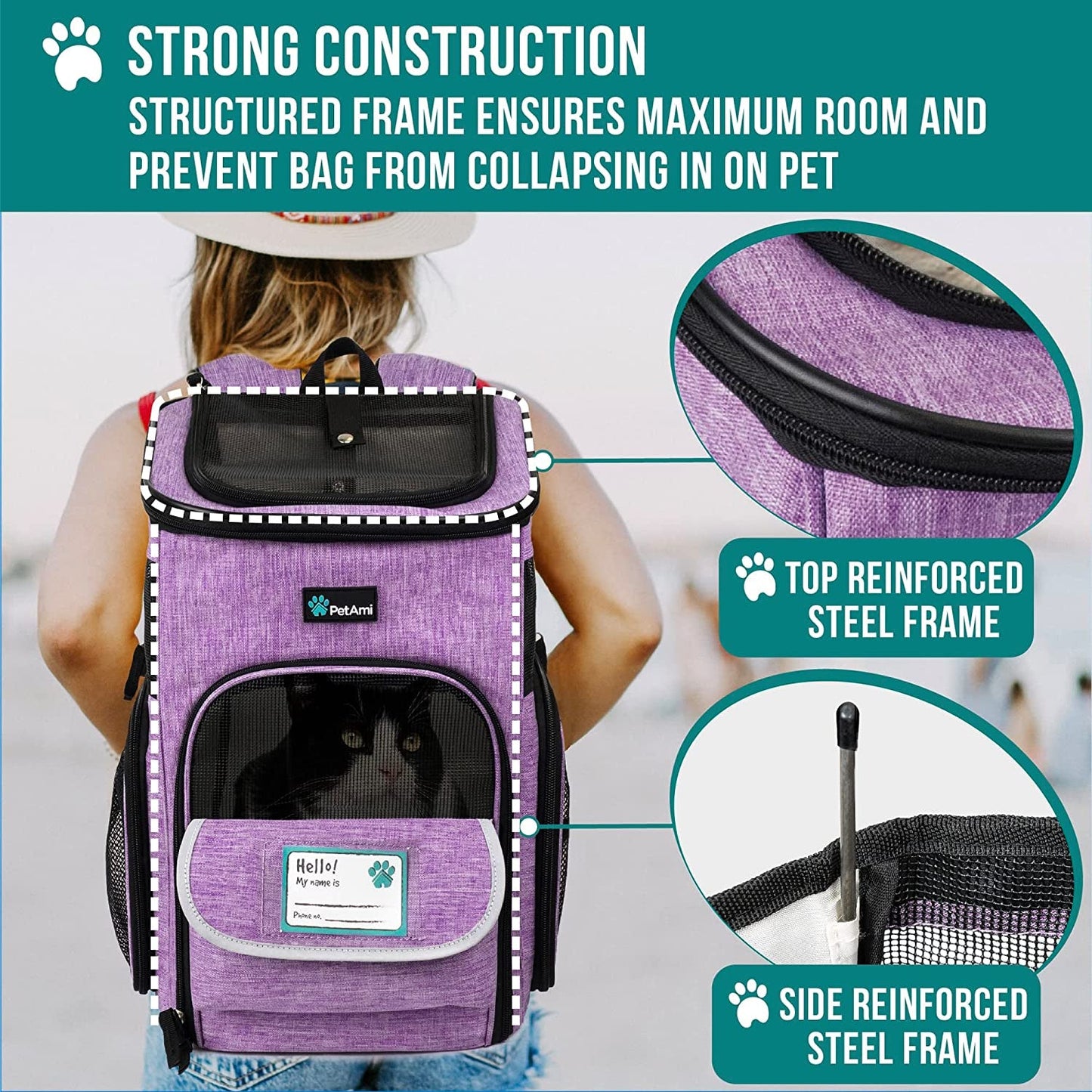 Mochila transportadora para perros y gatos