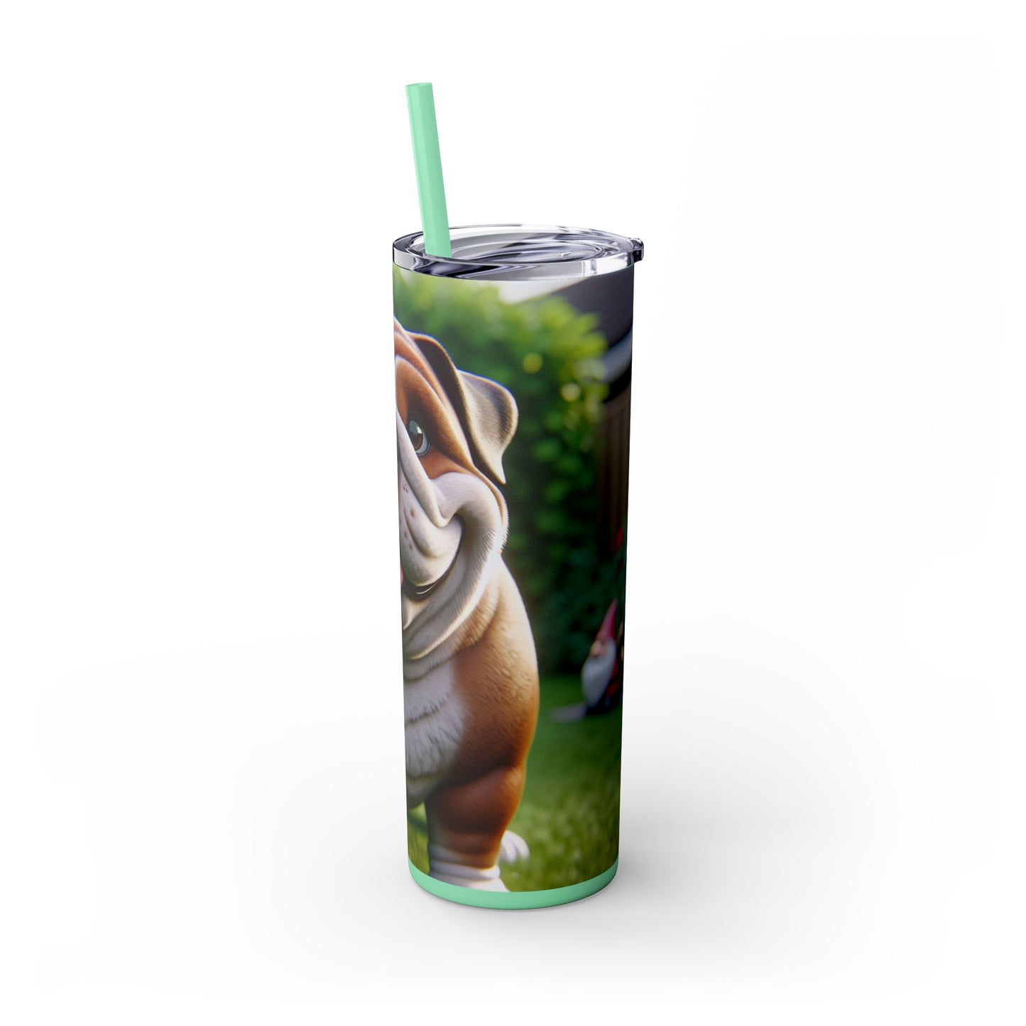 Olde English Bulldogge Tumbler with Straw, 20oz