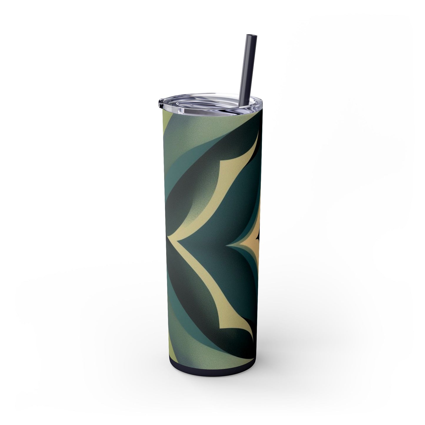 Optical Illusion Skinny Tumbler with Straw, 20oz