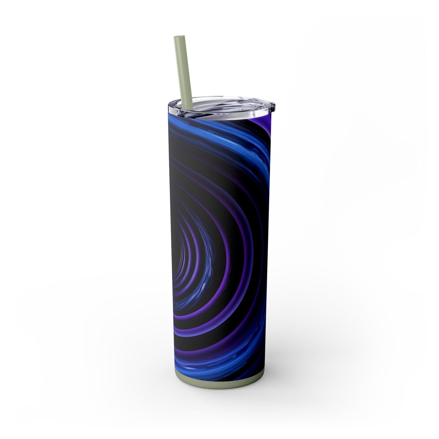 Optical Illusion Skinny Tumbler with Straw, 20oz