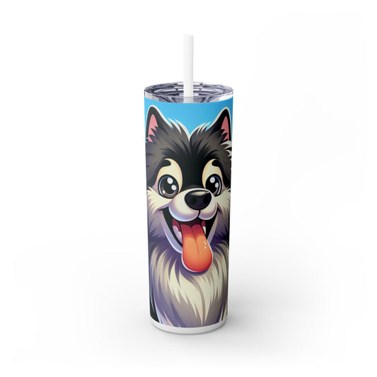 Keeshond Tumbler with Straw, 20oz