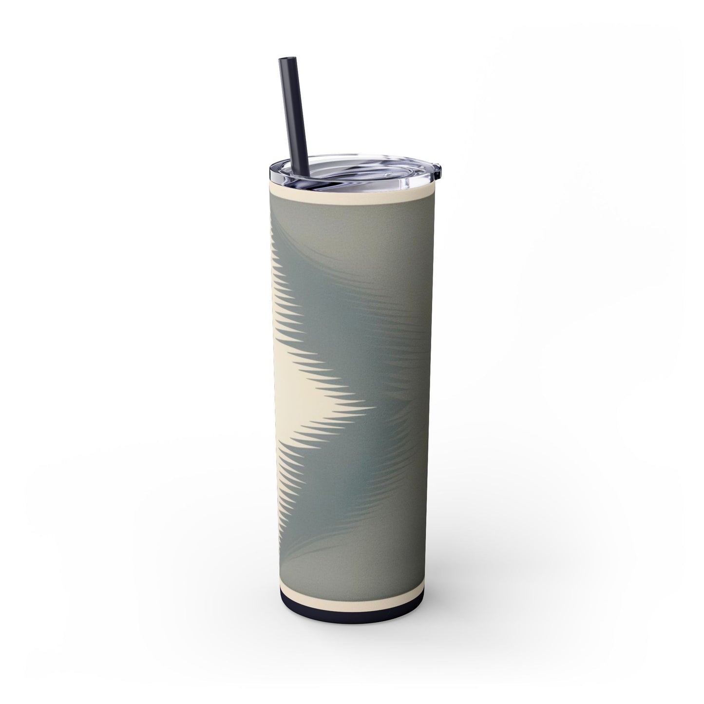 Optical Illusion Skinny Tumbler with Straw, 20oz