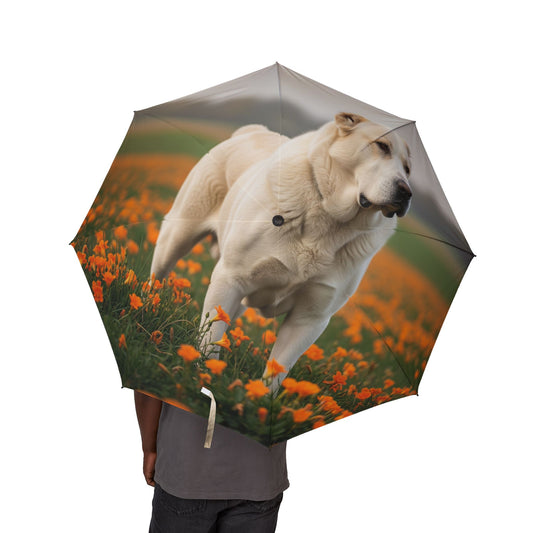 Central Asian Shepherd Dog Semi-Automatic Foldable Umbrella