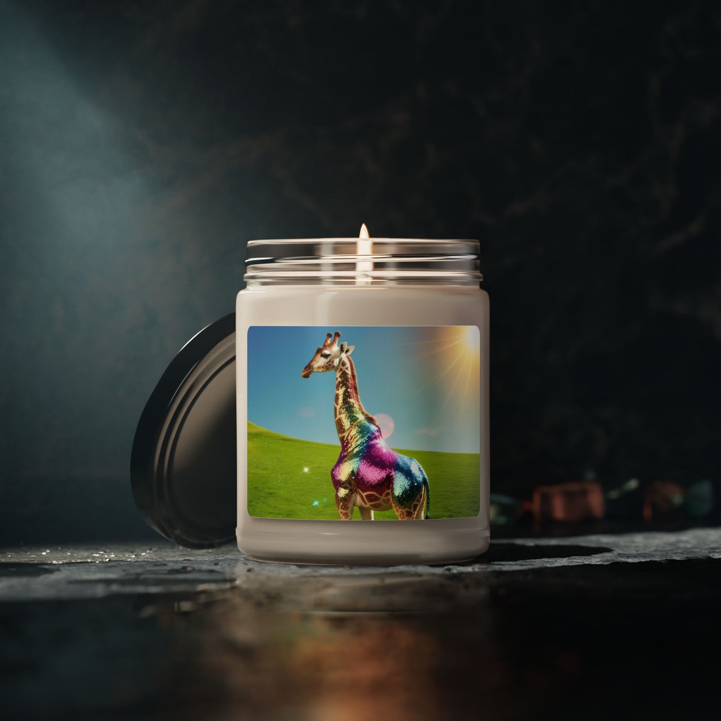 Rainbow Giraffe- Scented Soy Candle, 9oz