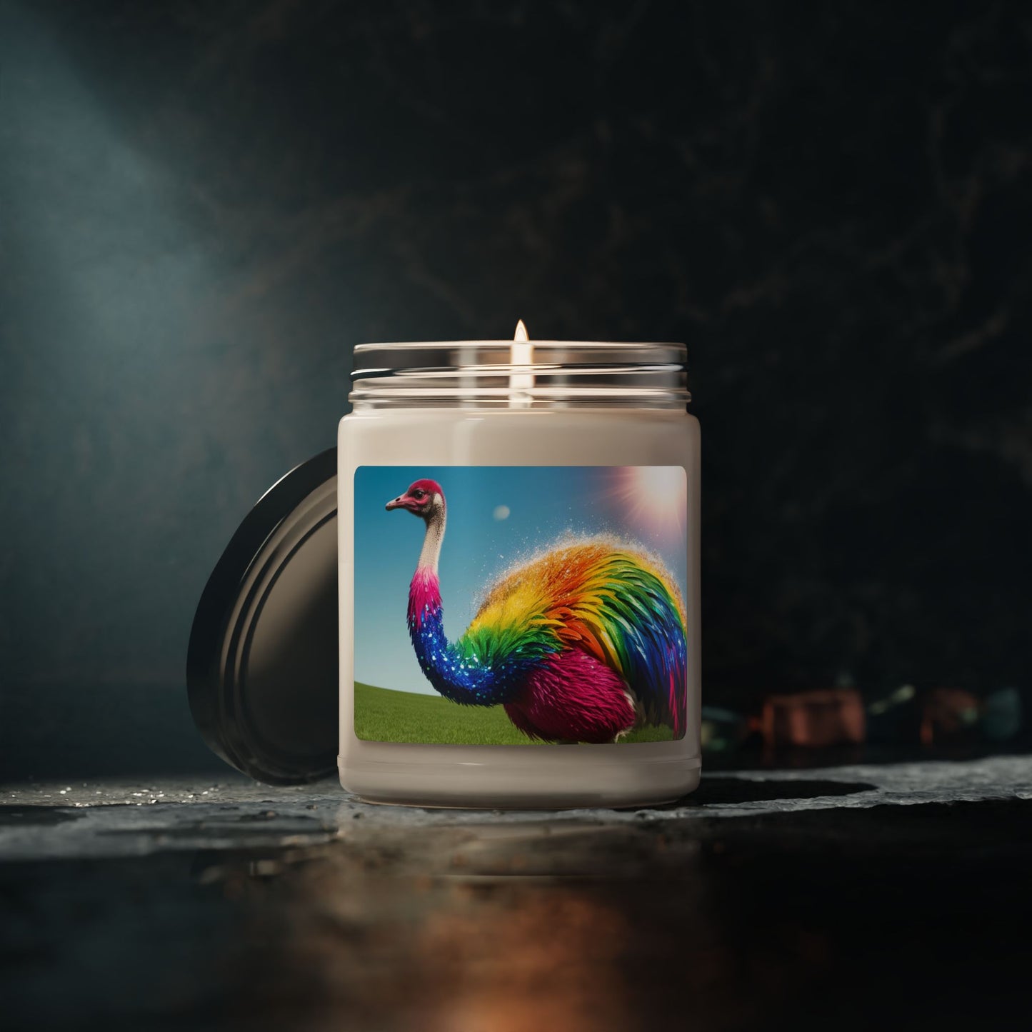 Rainbow Emu- Scented Soy Candle, 9oz