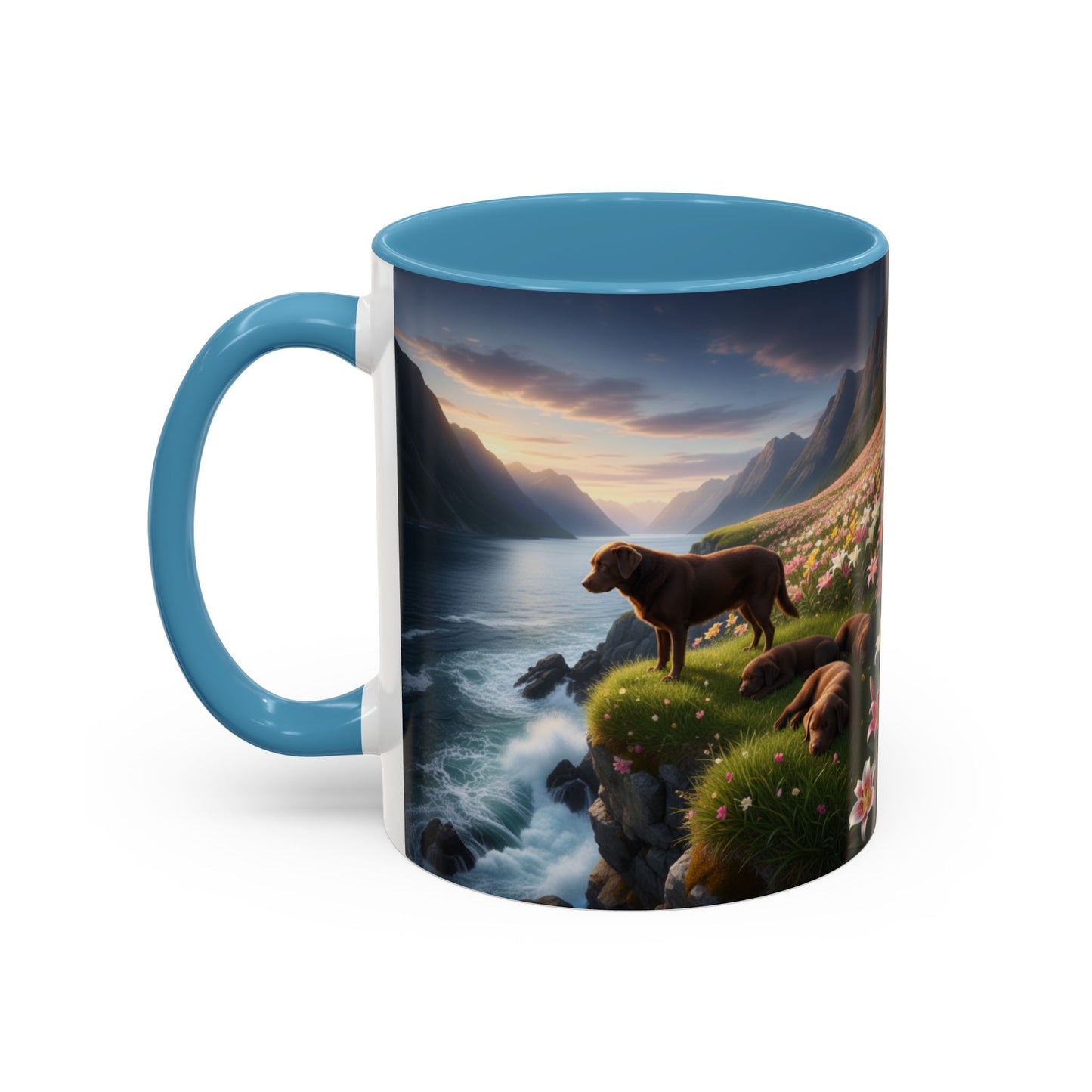 Chocolate Labrador Retriever Accent Mug – Ceramic Coffee Cup