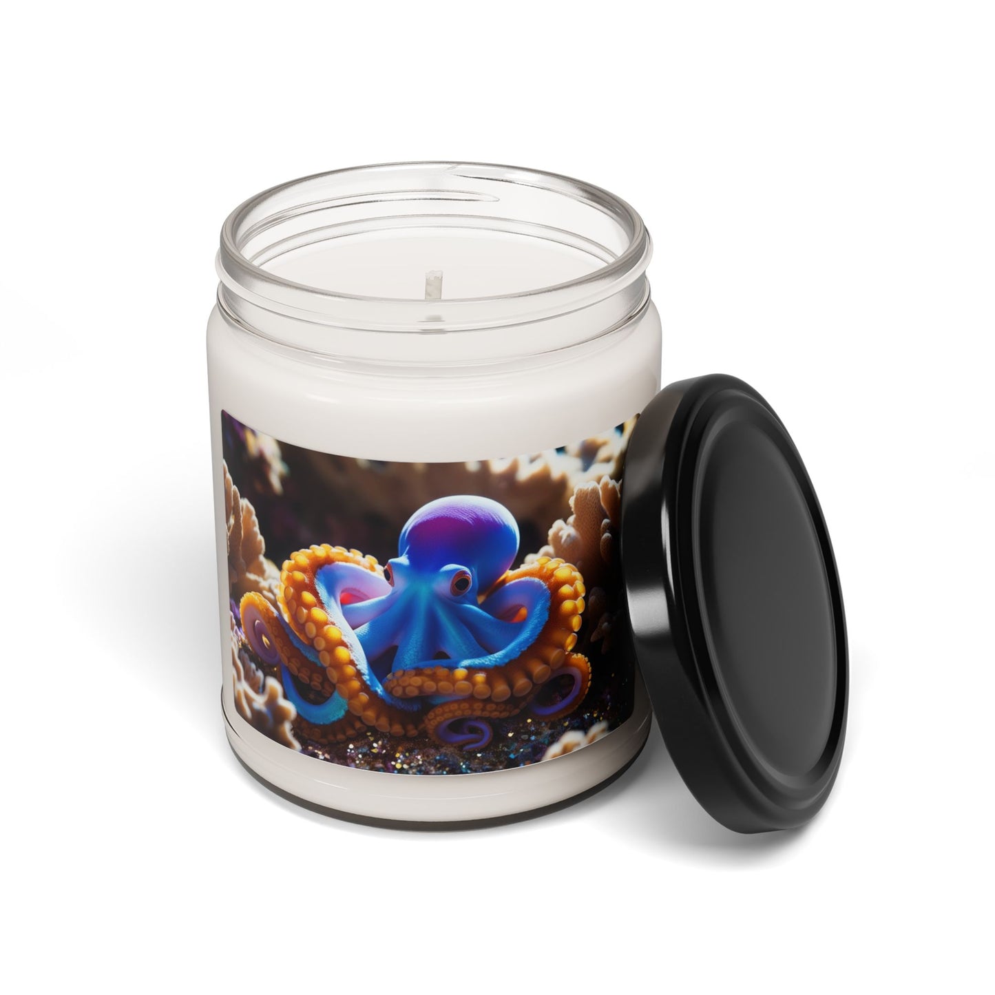 Octopus in Coral- Scented Soy Candle, 9oz