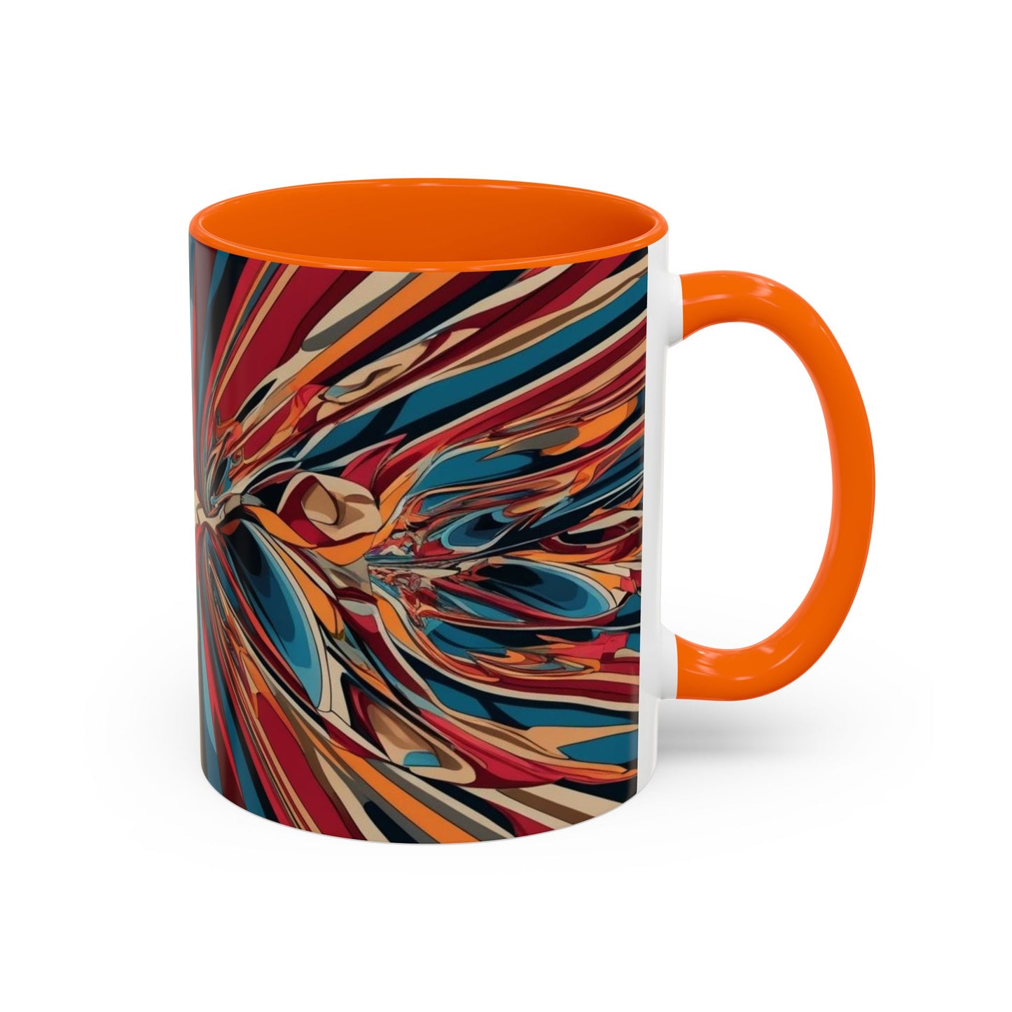 Optical Illusion Accent Mug – Ceramic Coffee Cup