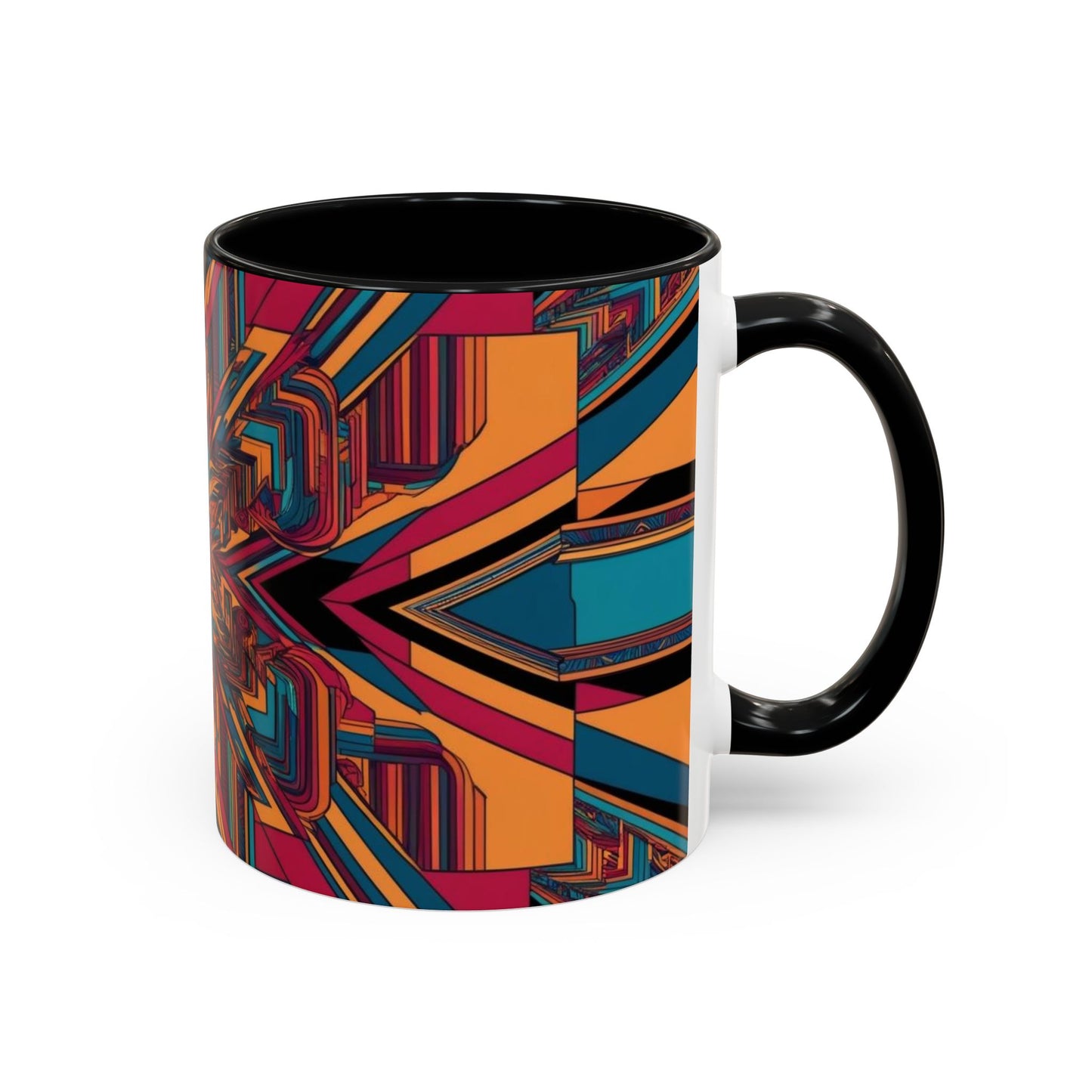 Optical Illusion Accent Mug – Ceramic Coffee Cup