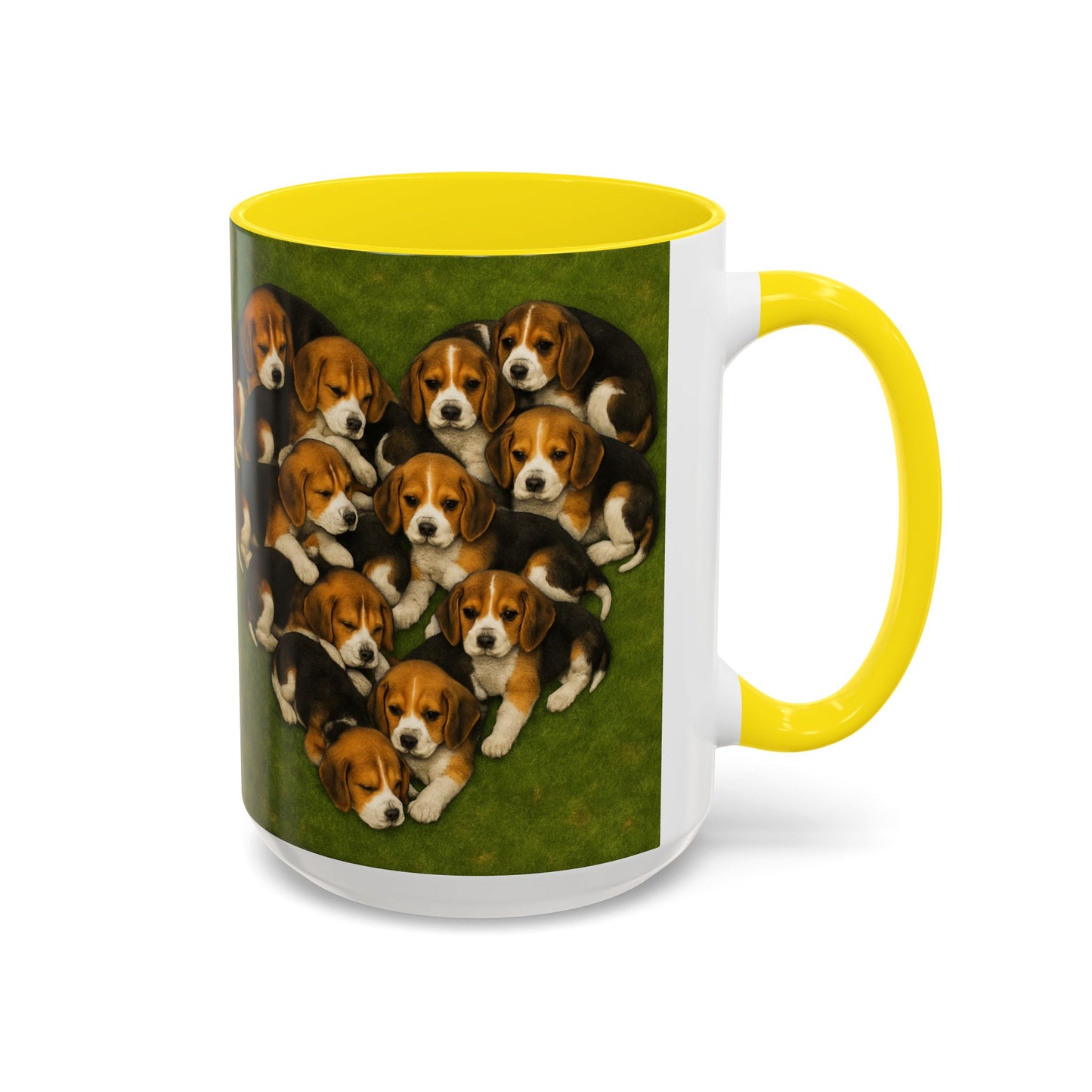 Beagle puppies Accent Coffee Mug - Perfect Gift for Dog Lovers
