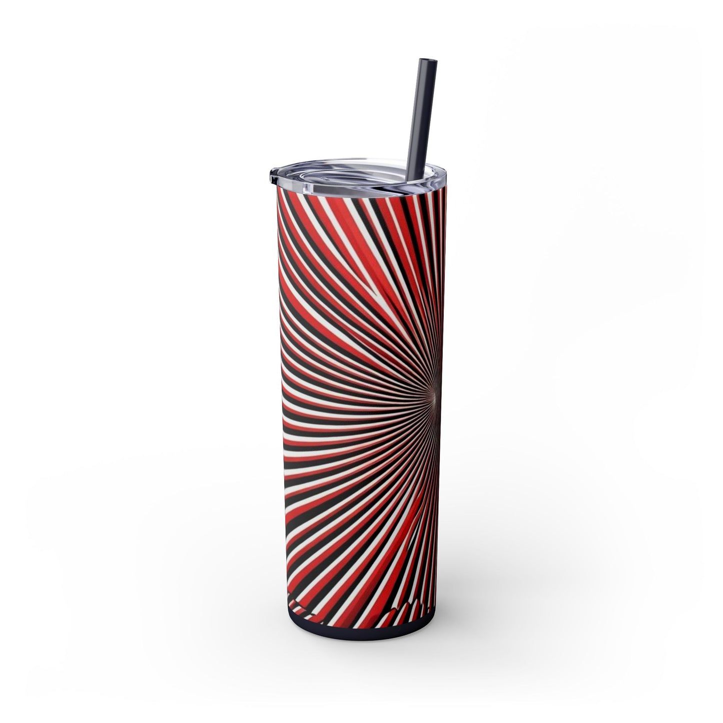 Optical Illusion Skinny Tumbler with Straw, 20oz