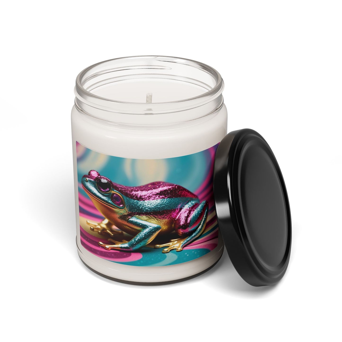 Glittery Psychedelic Frog- Scented Soy Candle, 9oz