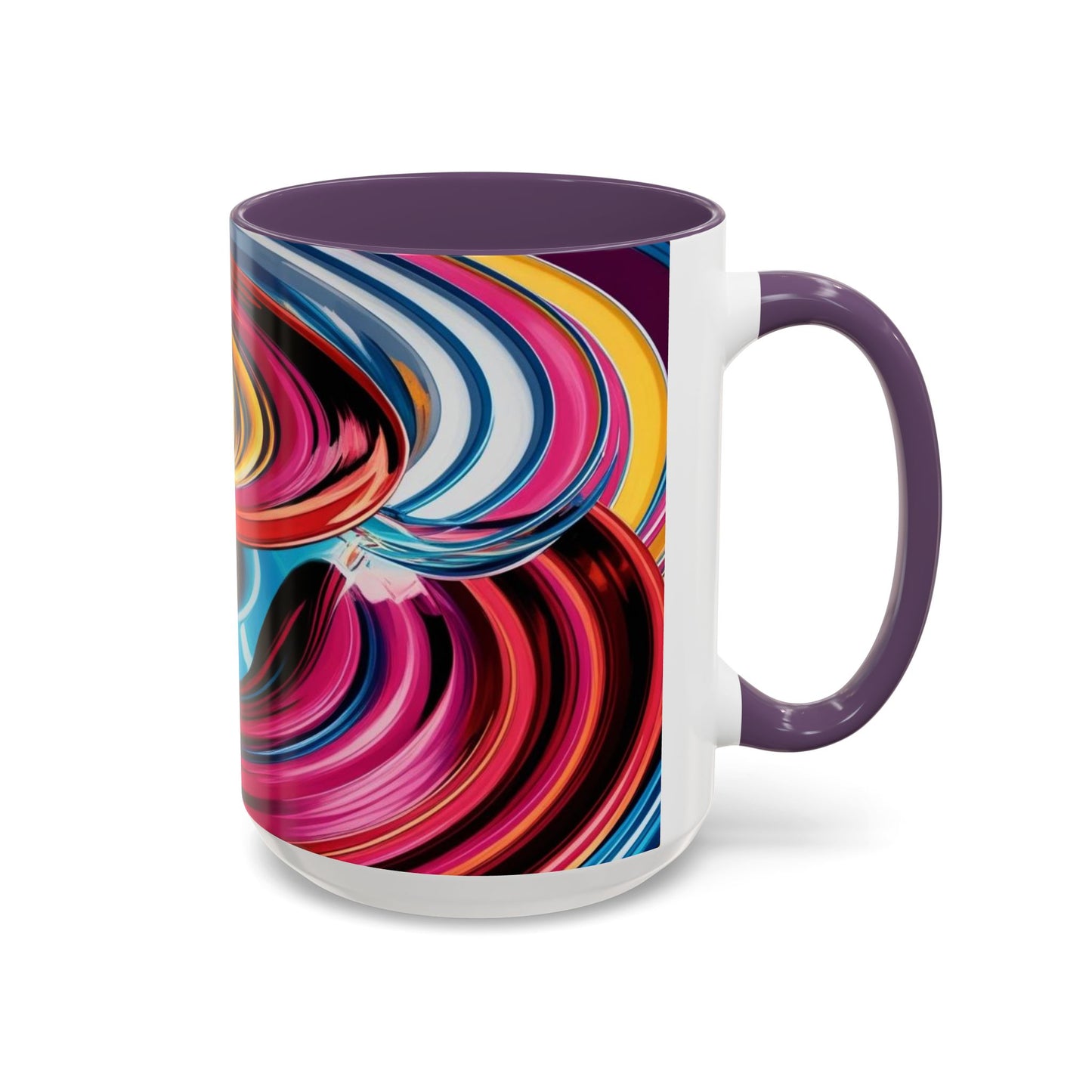 Optical Illusion Accent Mug – Ceramic Coffee Cup
