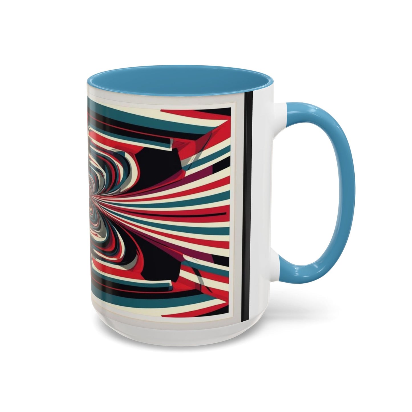Optical Illusion Accent Mug – Ceramic Coffee Cup