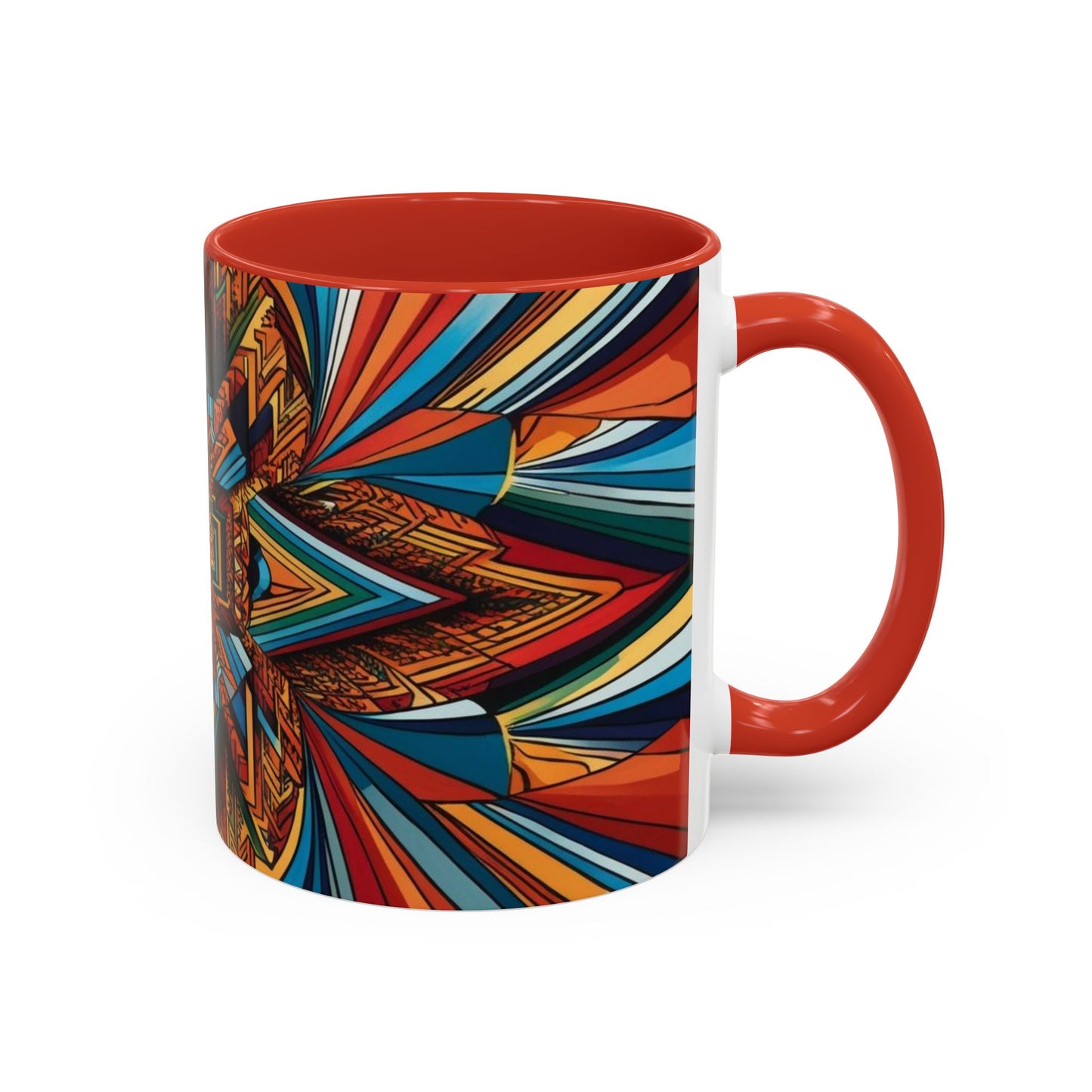 Optical Illusion Accent Mug – Ceramic Coffee Cup