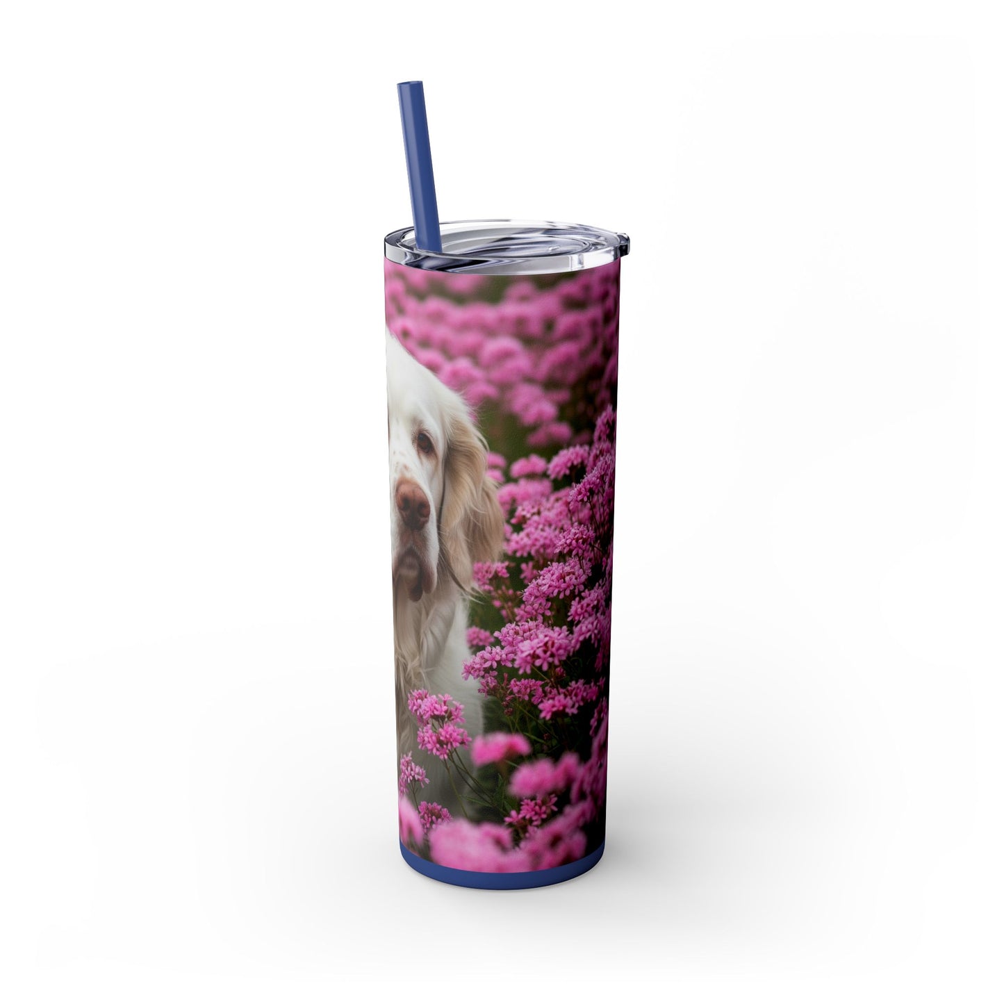 Gobelet isotherme Clumber Spaniel avec paille, 590 ml