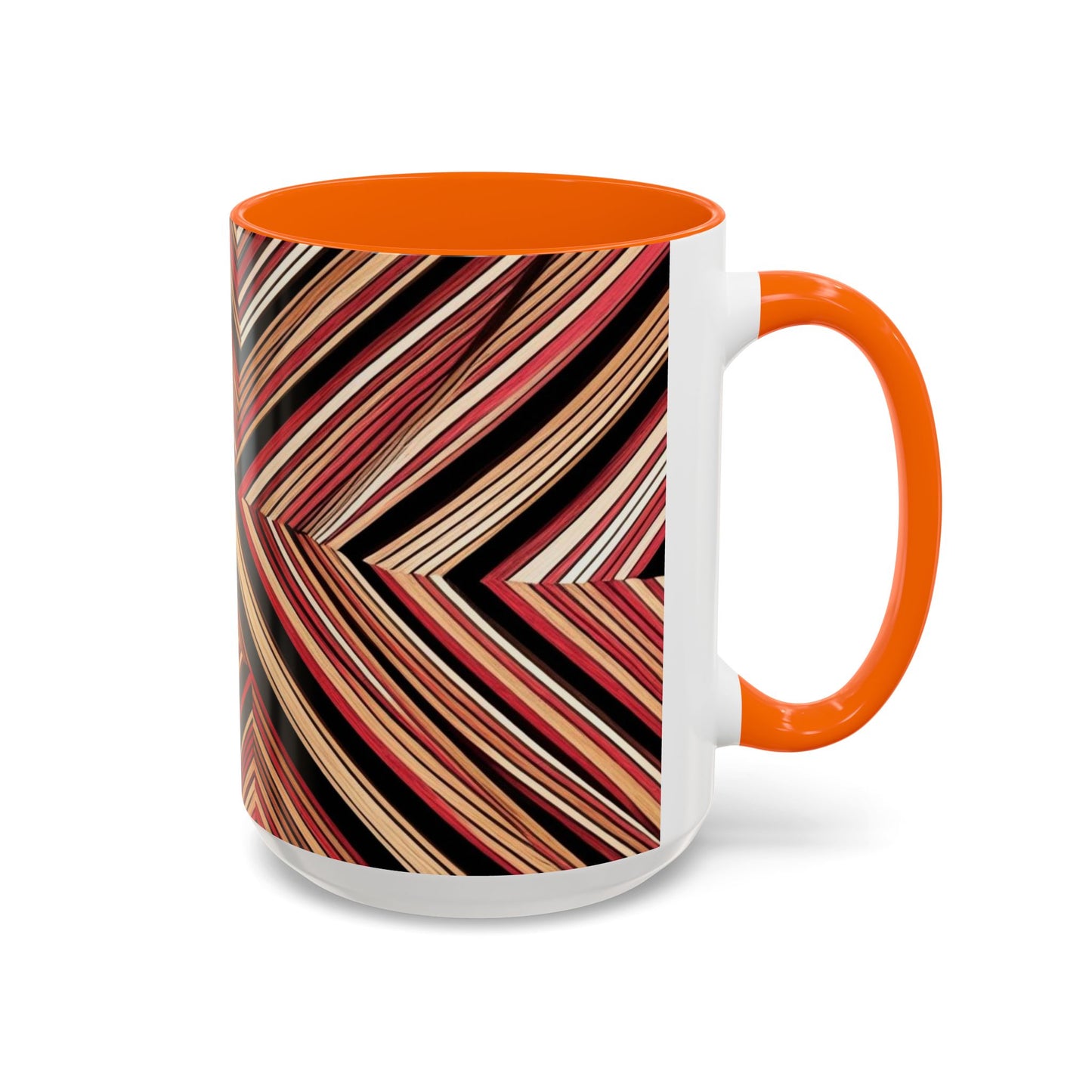 Optical Illusion Accent Mug – Ceramic Coffee Cup