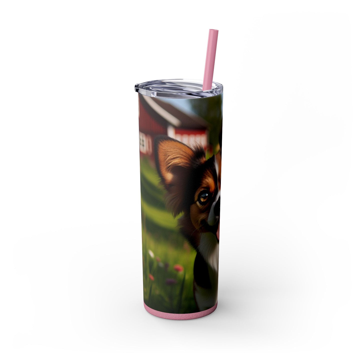 Skinny Tumbler with Straw – 20 oz Stainless Steel Cup