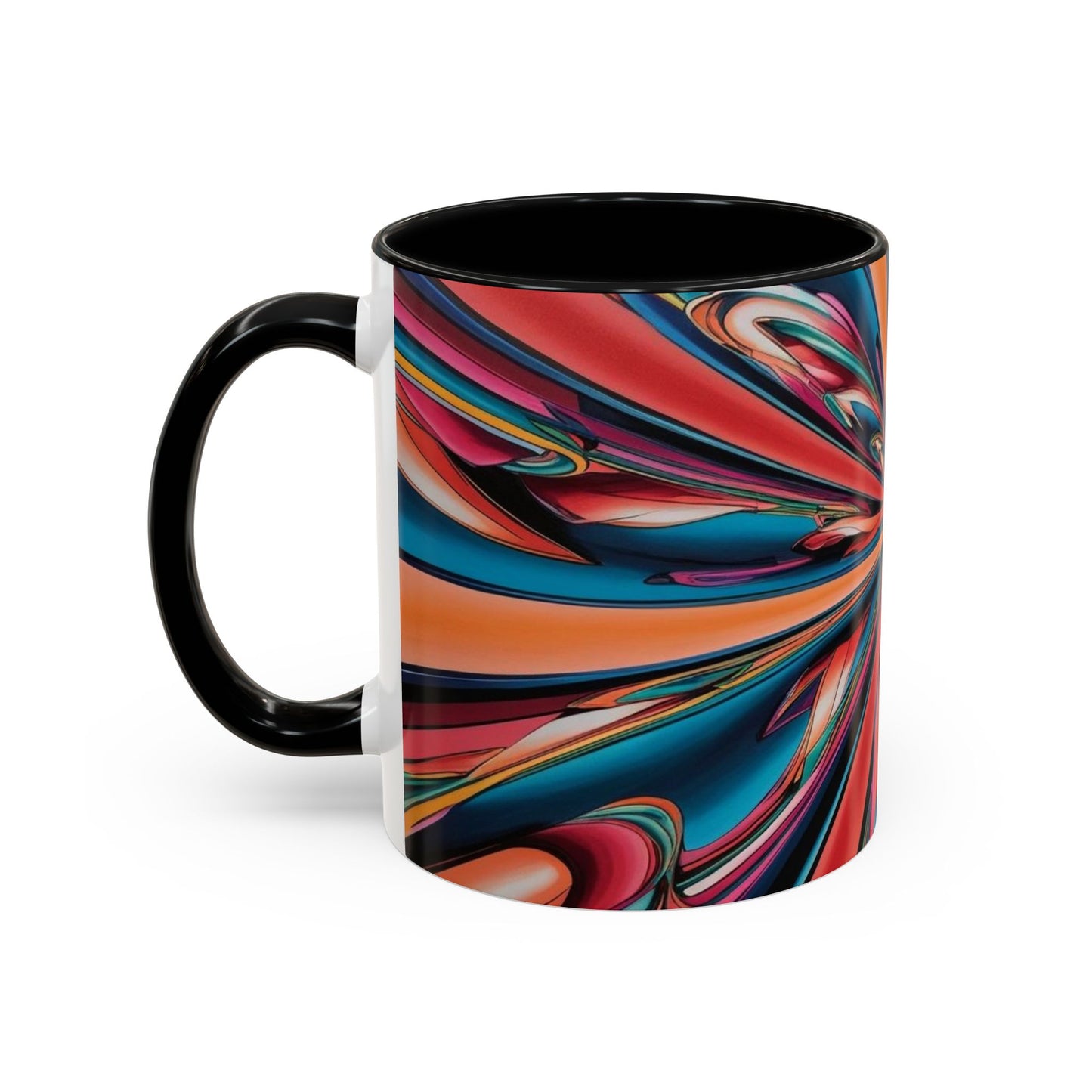Optical Illusion Accent Mug – Ceramic Coffee Cup