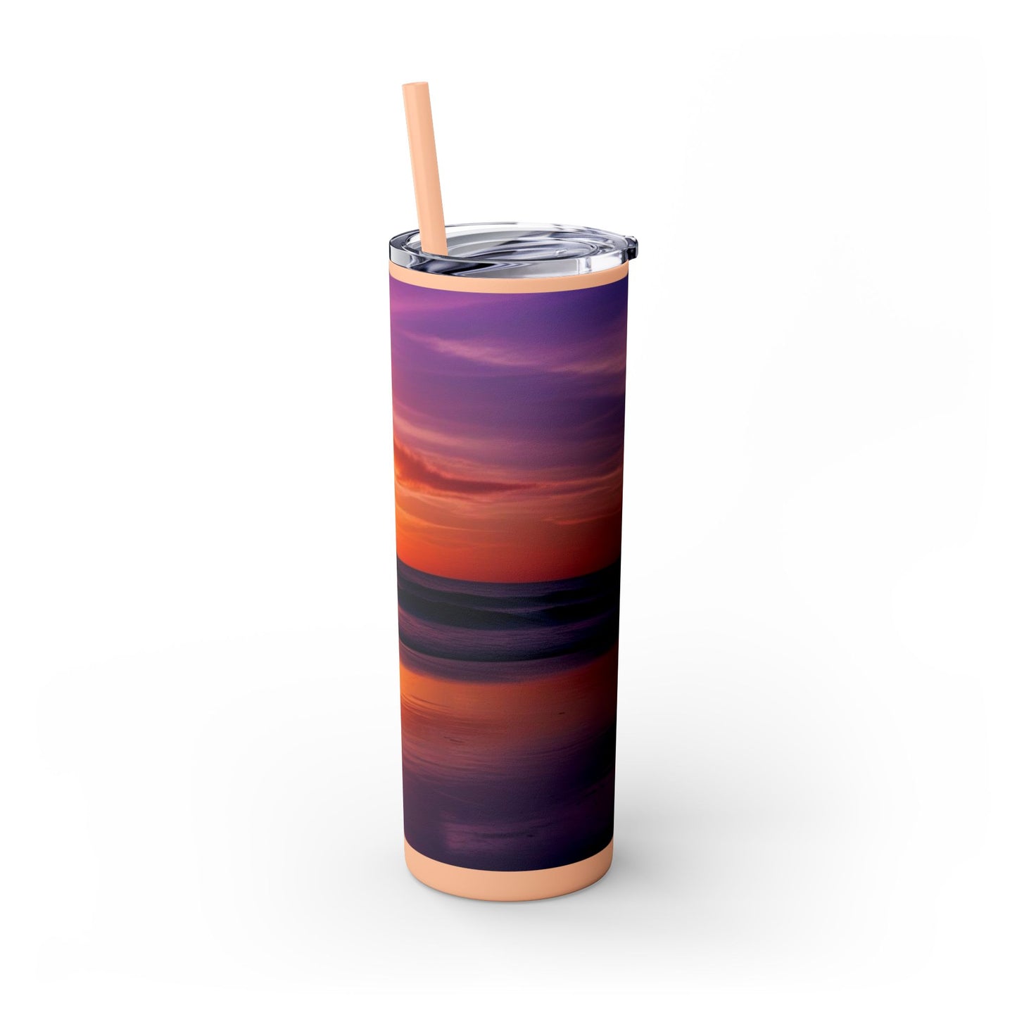 Brilliant Sunrise Skinny Tumbler with Straw, 20oz