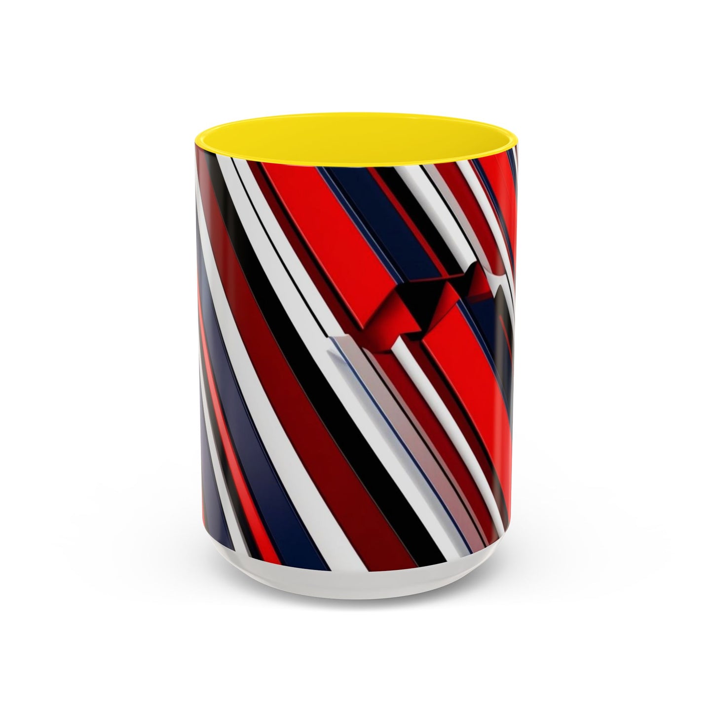 Optical Illusion Accent Mug – Ceramic Coffee Cup