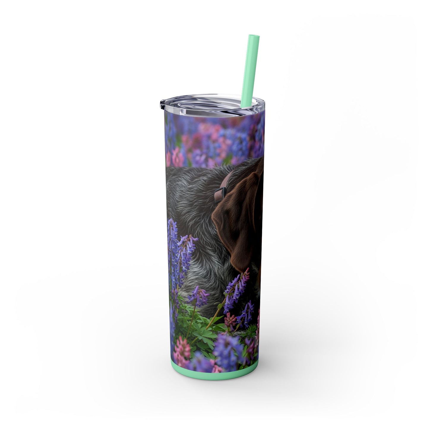 Wirehaired Slovakian Pointer Skinny Tumbler with Straw, 20oz
