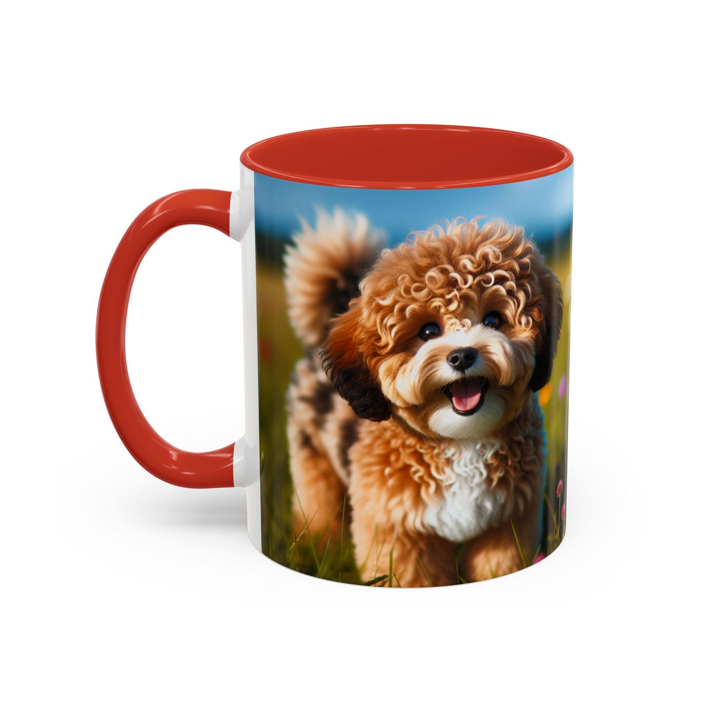 Russkaya Tsvetnaya Bolonka Accent Coffee Mug - Perfect Gift for Dog Lovers