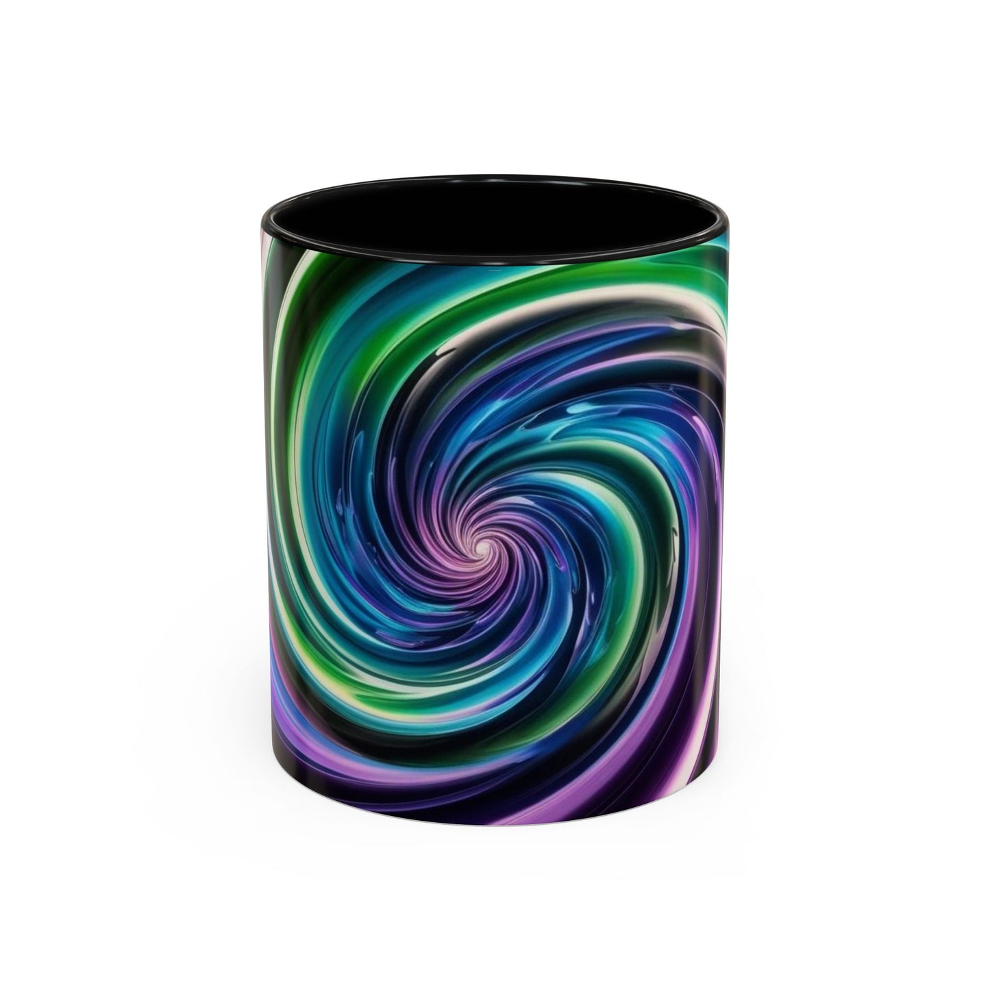 Optical Illusion Accent Mug – Ceramic Coffee Cup