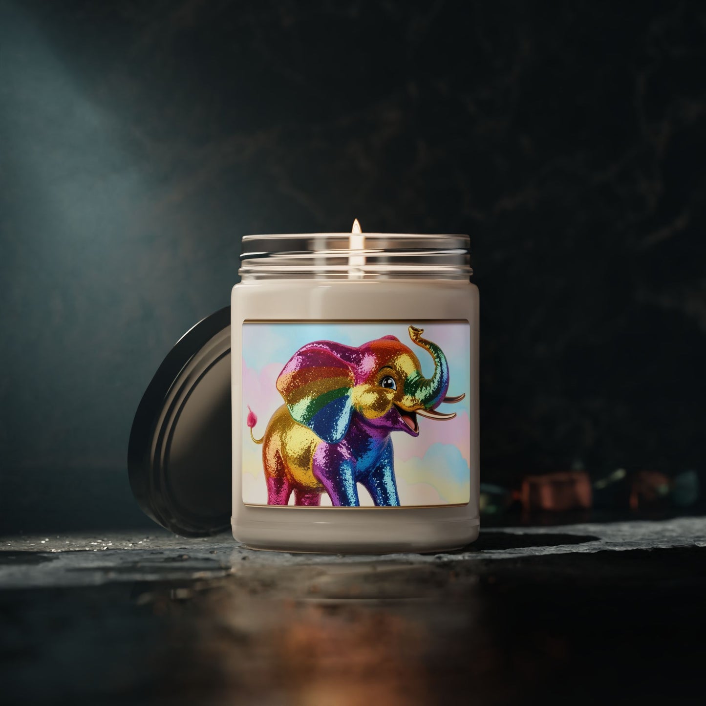 Rainbow Elephant- Scented Soy Candle, 9oz